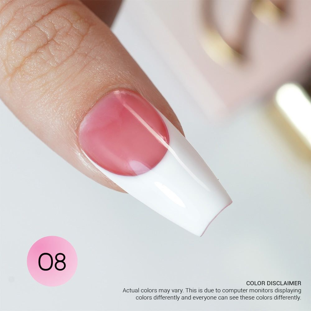 LAVIS Builder Gel In The Bottle - B08 Pink Glass - Gel Polish 15ml - Universal Nail Supplies