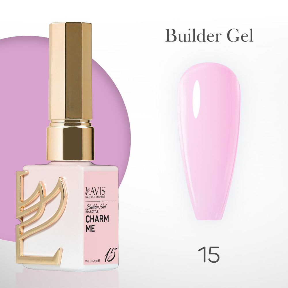 LAVIS Builder Gel In The Bottle - B15 Charm Me - Gel Polish 15ml - Universal Nail Supplies