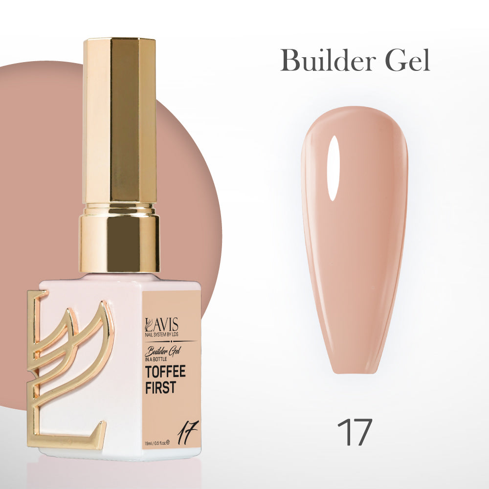 LAVIS Builder Gel In The Bottle - B17 Toffee First - Gel Polish 15ml - Universal Nail Supplies