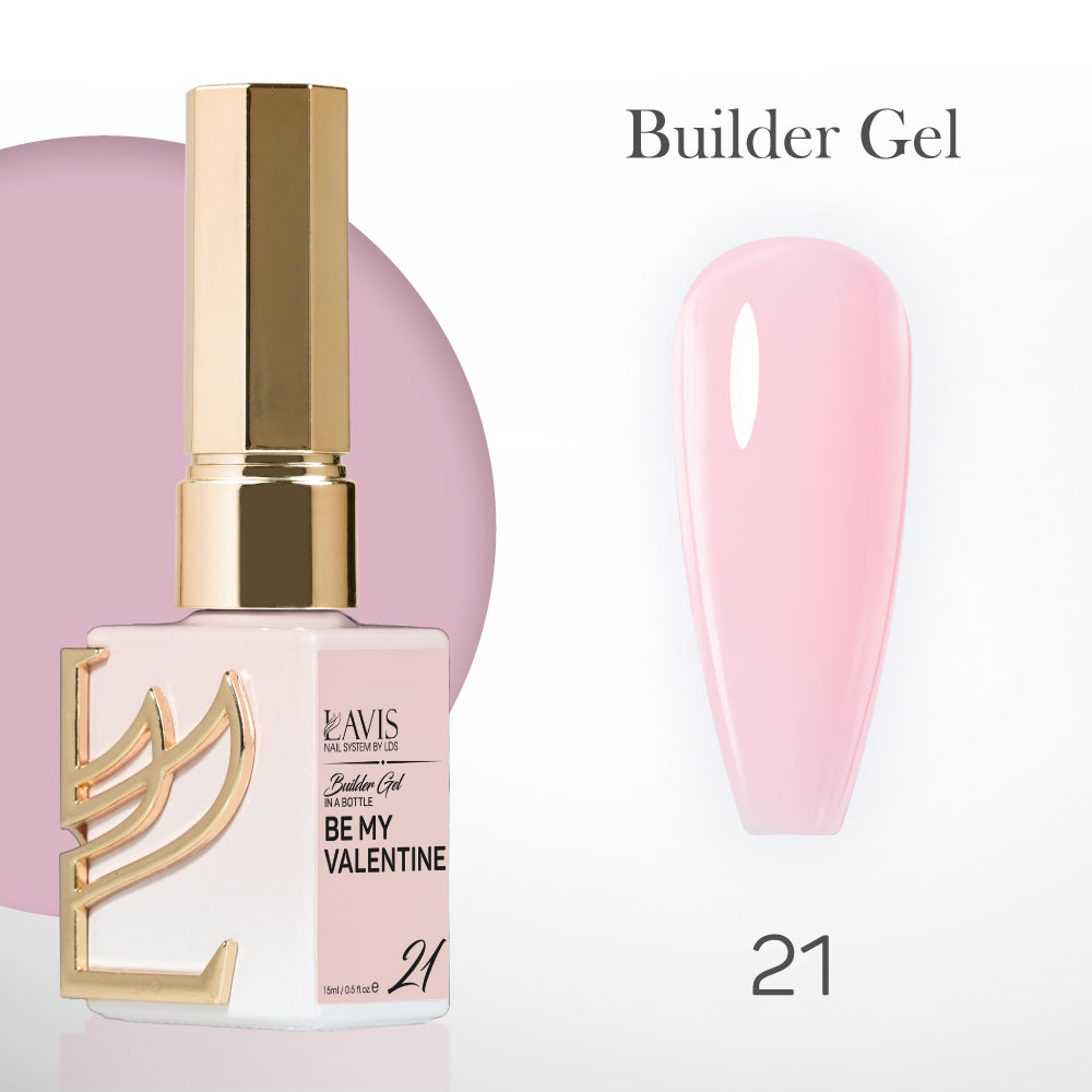 LAVIS Builder Gel In The Bottle - B21 Be My Valentine - Gel Polish 15ml - Universal Nail Supplies