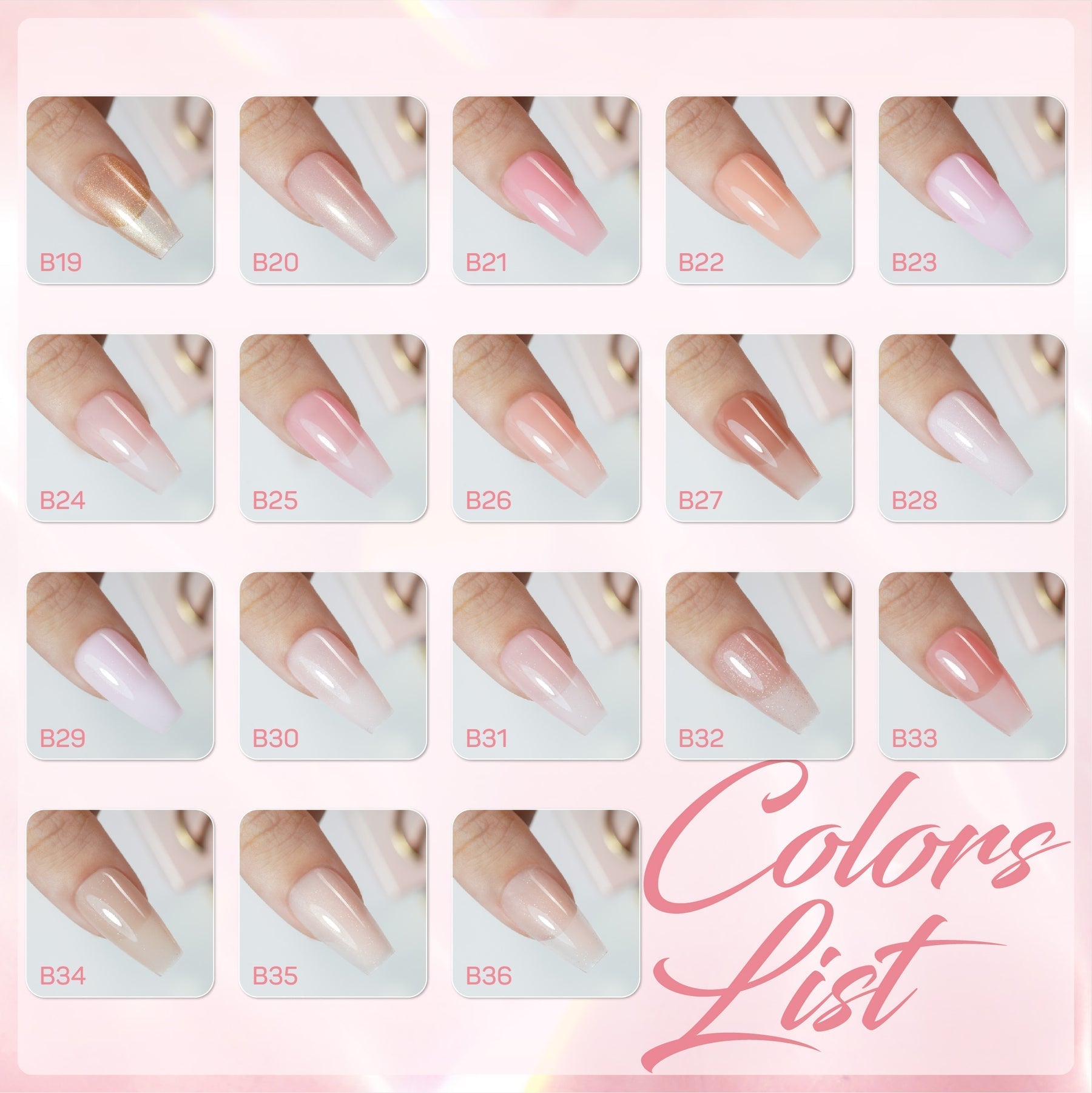LAVIS Builder Gel In The Bottle - B33 Peach Bellini - Gel Polish 15ml - Universal Nail Supplies