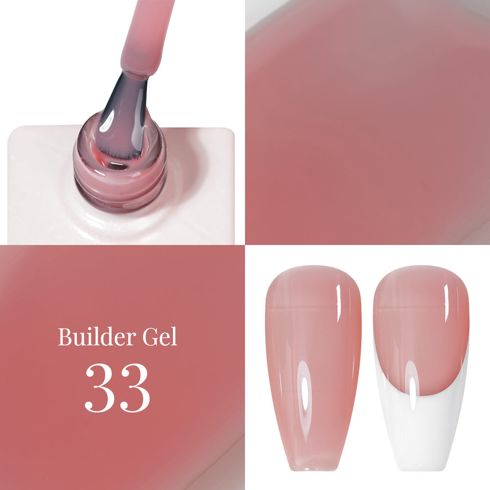 LAVIS Builder Gel In The Bottle - B33 Peach Bellini - Gel Polish 15ml - Universal Nail Supplies