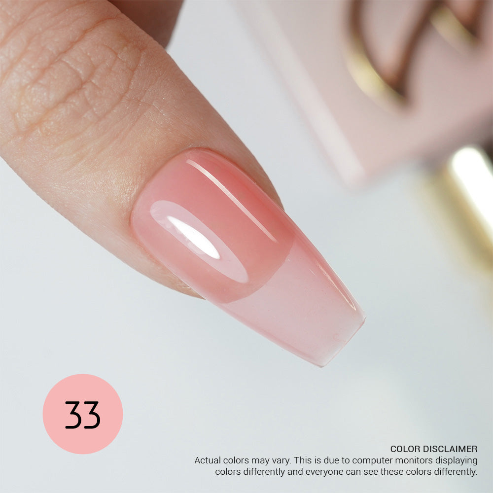 LAVIS Builder Gel In The Bottle - B33 Peach Bellini - Gel Polish 15ml - Universal Nail Supplies