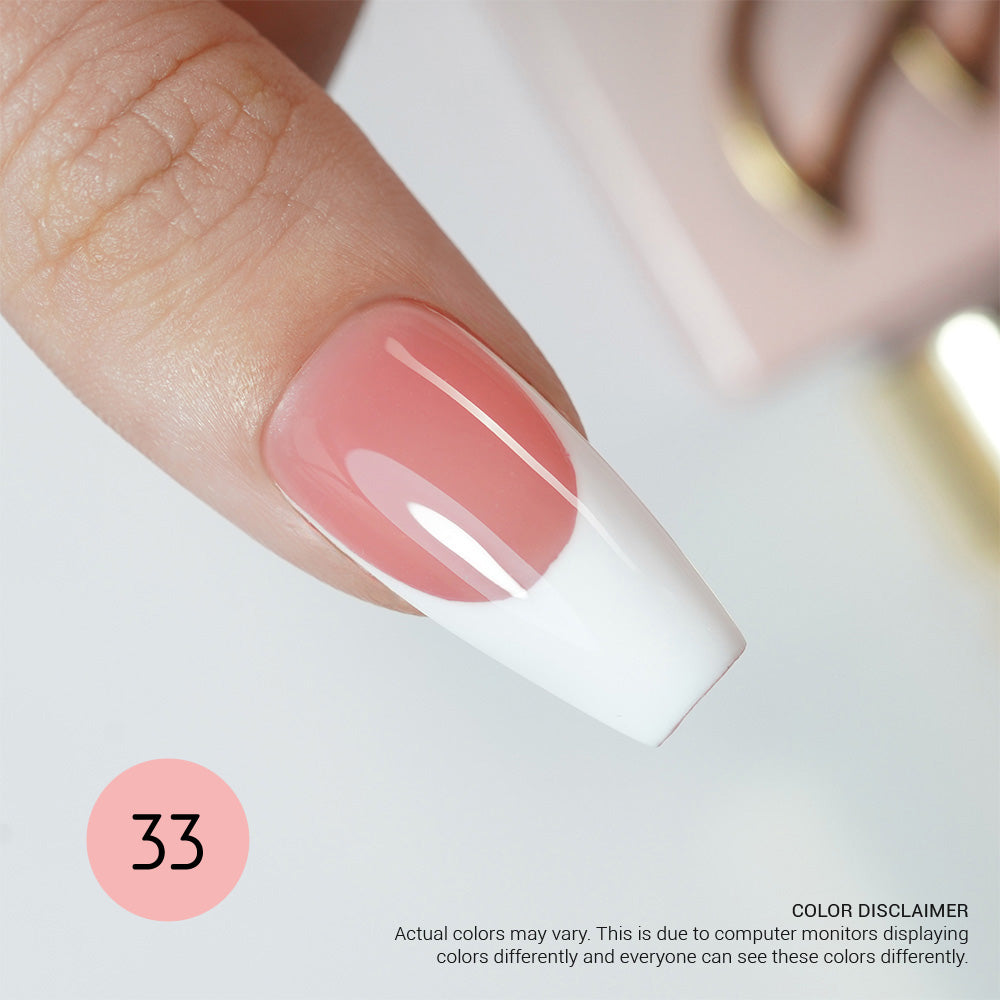 LAVIS Builder Gel In The Bottle - B33 Peach Bellini - Gel Polish 15ml - Universal Nail Supplies