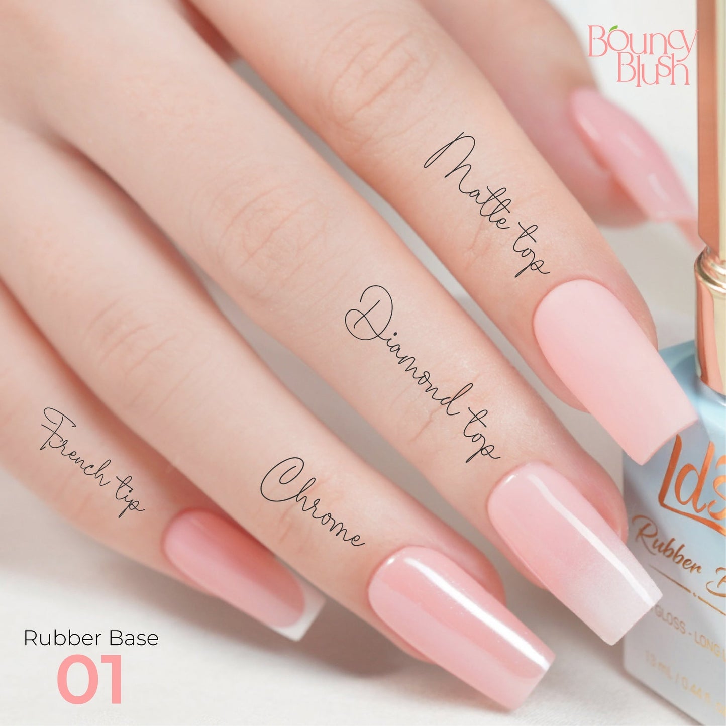 LDS Rubber Base Gel Polish 15ml - RB-01 - Universal Nail Supplies