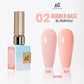 LAVIS Nail System LDS Rubber Base Gel Polish RB-02 in 15ml bottle with black cap and clear label, shown on a white background.