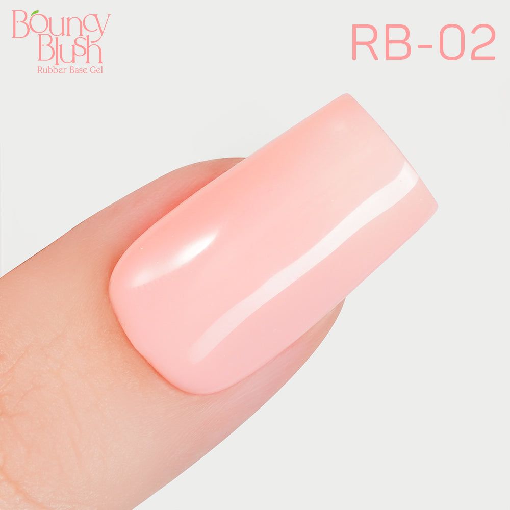 LAVIS Nail System LDS Rubber Base Gel Polish 15ml RB-02 bottle with black cap and clear label, used for gel nail enhancements.