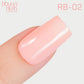 LAVIS Nail System LDS Rubber Base Gel Polish 15ml RB-02 bottle with black cap and clear label, used for gel nail enhancements.