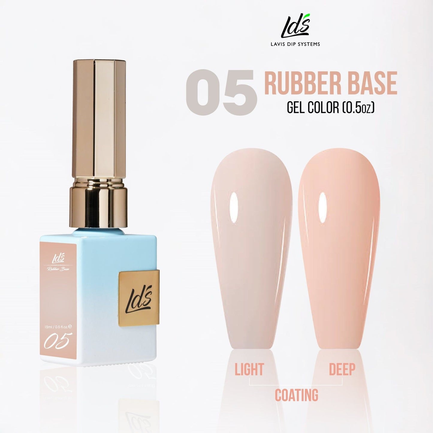 LDS Rubber Base Gel Polish 15ml - RB-05 - Universal Nail Supplies