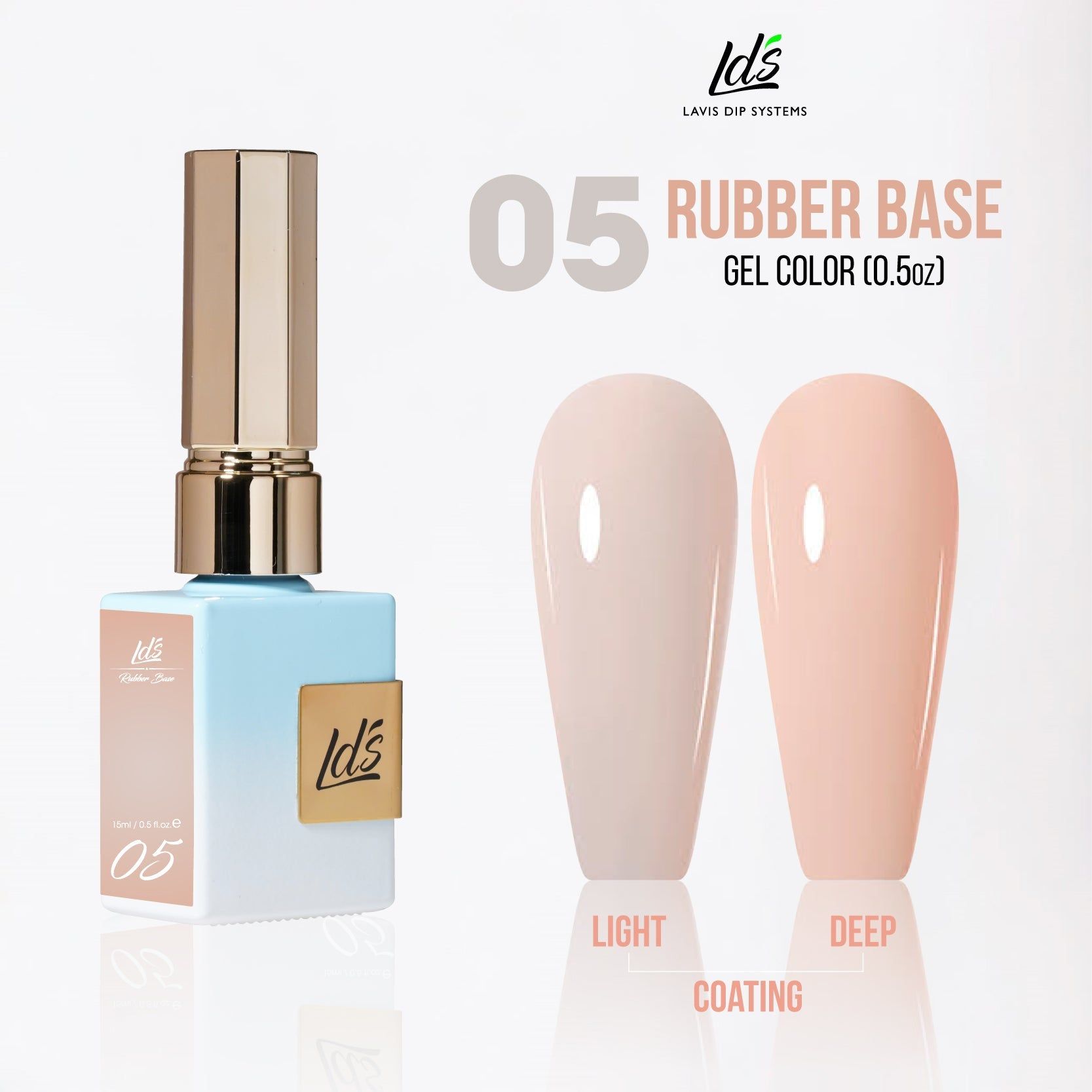 LDS Rubber Base Gel Polish 15ml - RB-05 - Universal Nail Supplies