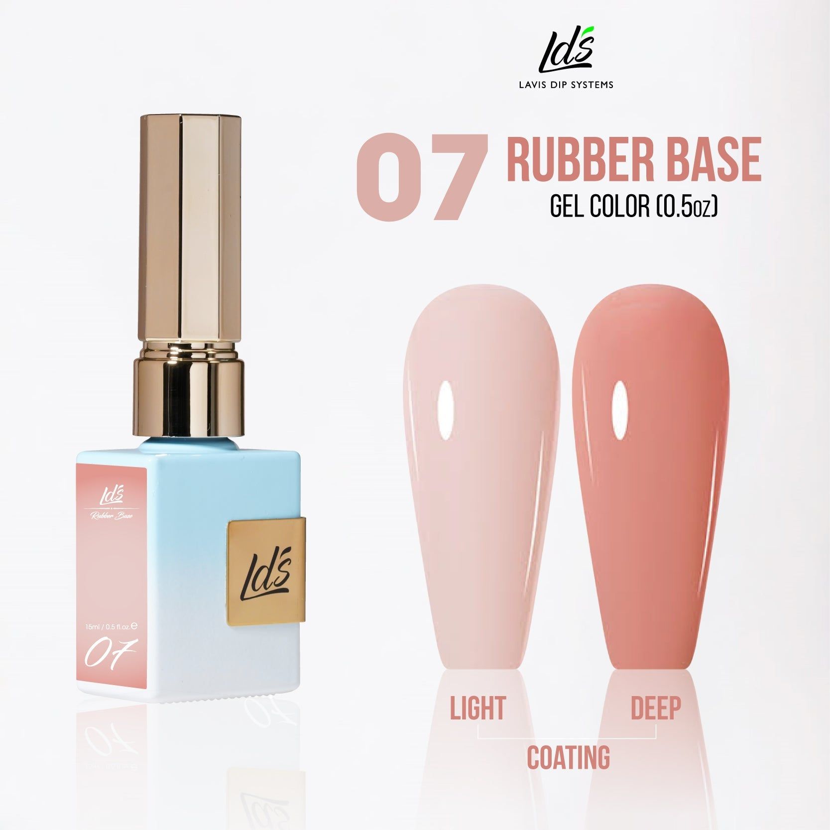 LDS Rubber Base Gel Polish 15ml - RB-07 - Universal Nail Supplies