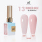 LDS Rubber Base Gel Polish RB-13 in 15ml bottle, clear rubber base nail polish with black cap and branding details