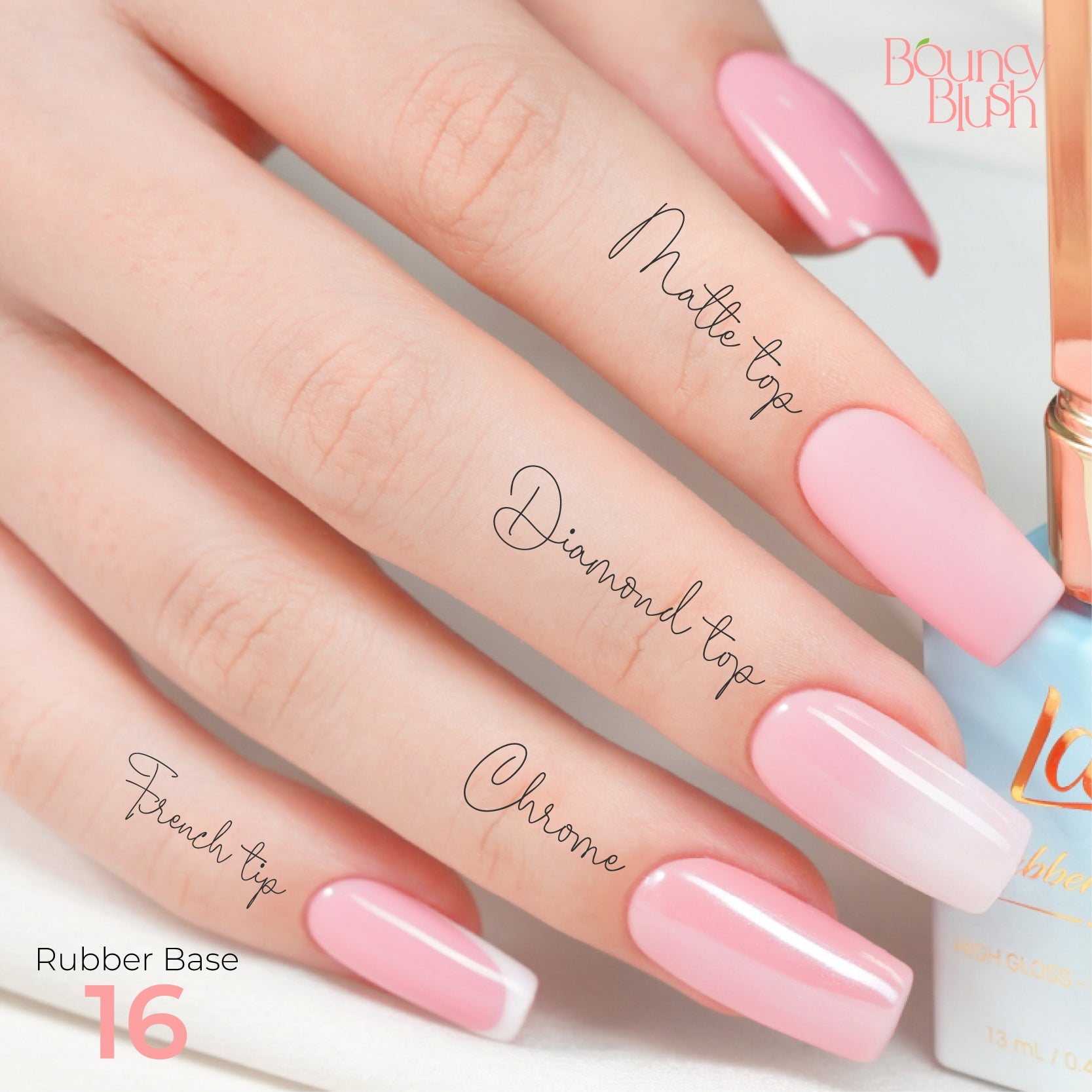 LDS Rubber Base Gel Polish 15ml - RB-16 - Universal Nail Supplies