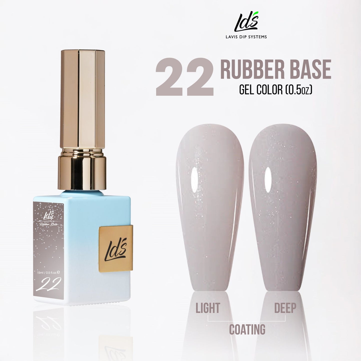 LDS Rubber Base Gel Polish 15ml - RB-22 - Universal Nail Supplies