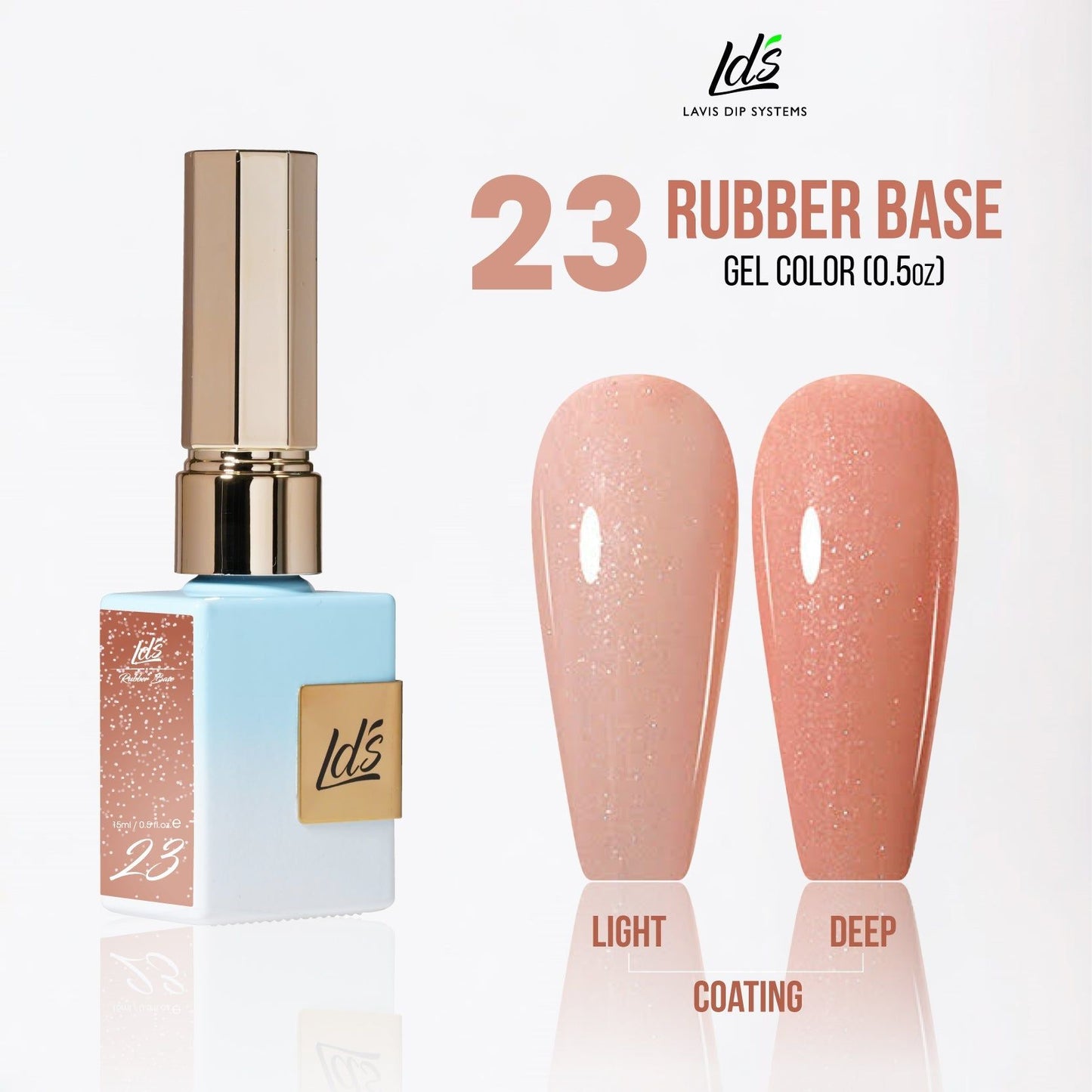 LDS Rubber Base Gel Polish 15ml - RB-23 - Universal Nail Supplies