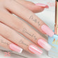LDS Rubber Base Gel Polish 15ml bottle, RB-25, with black cap and clear label, showcasing the LDS Rubber Base product for nails.