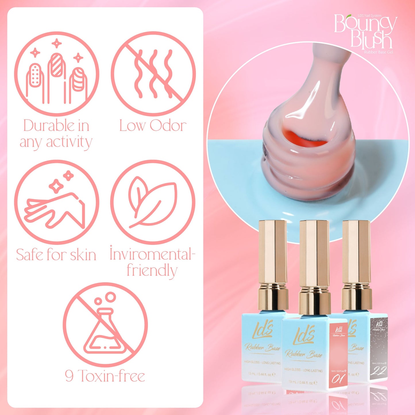 LDS Rubber Base Gel Polish 15ml - RB-30 - Universal Nail Supplies
