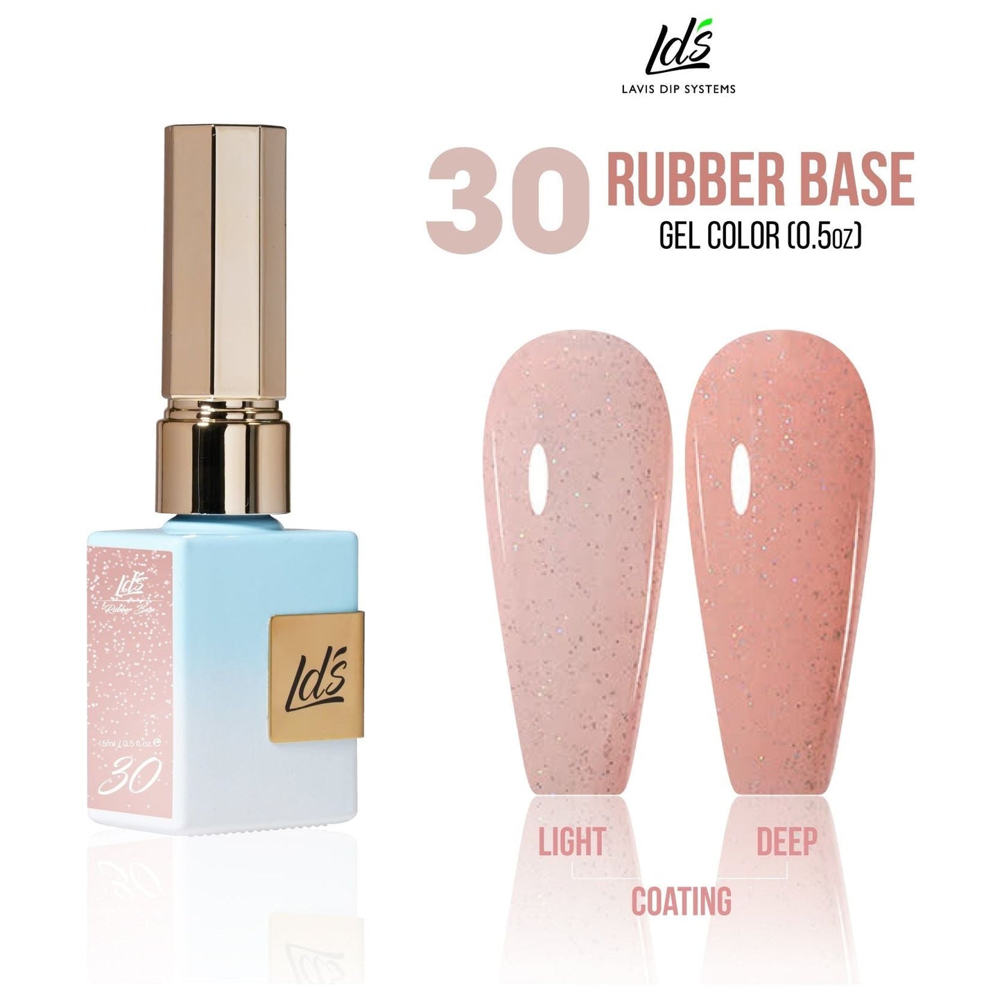 LDS Rubber Base Gel Polish 15ml - RB-30 - Universal Nail Supplies