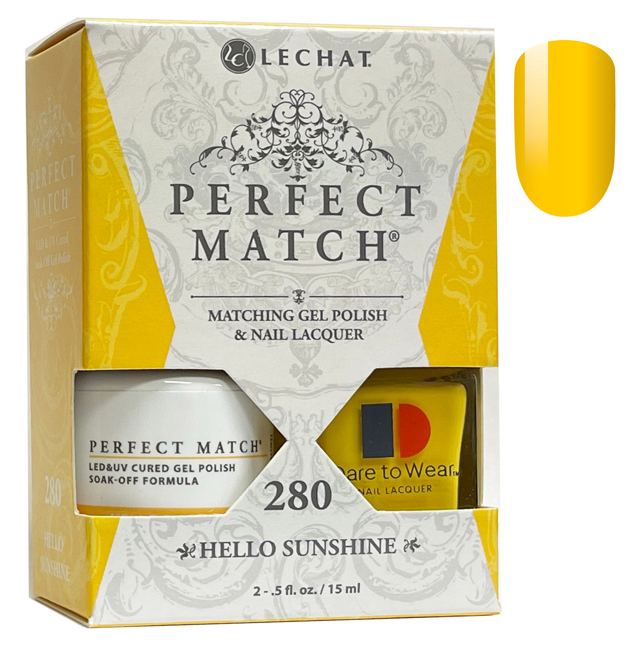 LeChat Perfect Match Gel + Matching Lacquer Hello Sunshine #280 (Clearance) - Universal Nail Supplies