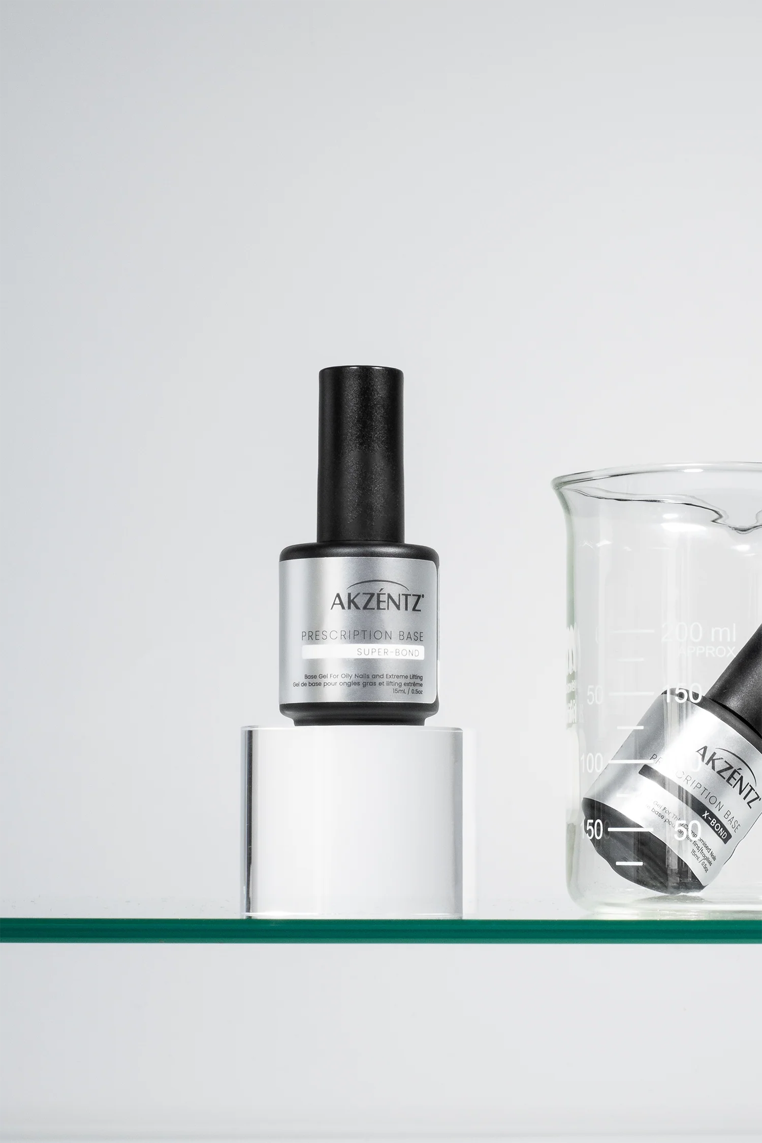 Luxio Luxio Gel Polish Prescription Soak Off Base™ Super-Bond applied on nails for strong adhesion and durability.