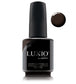 Luxio Soak-Off Gel Polish Aficionado 15ml bottle, vibrant nail color with sleek label, used for professional gel manicures.