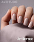 Luxio Luxio Soak-Off Gel Polish Altitude with shimmer, 15ml, featuring a glossy, shimmering finish on well-manicured nails