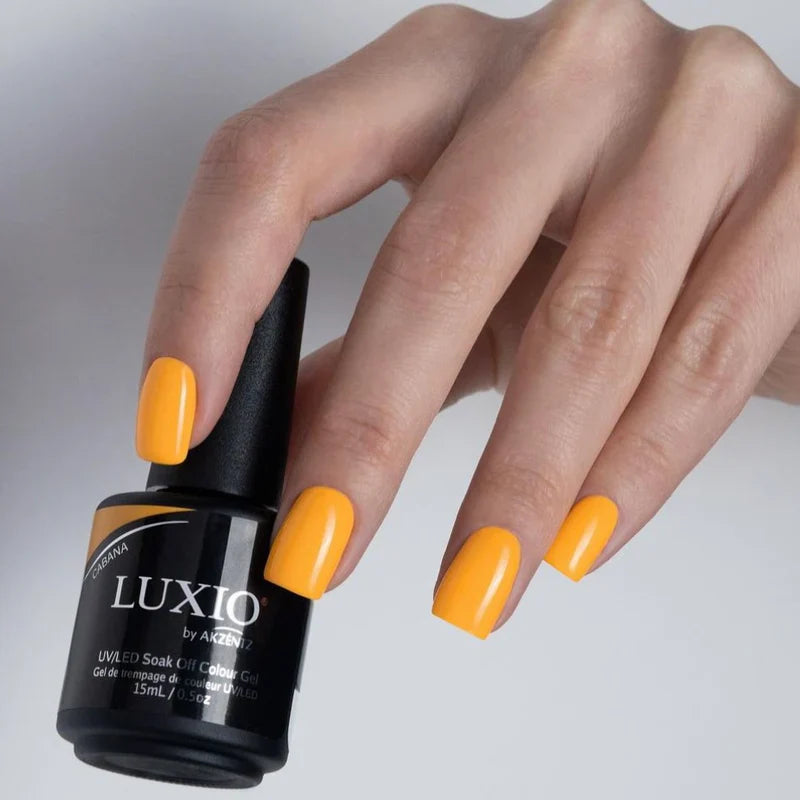 Luxio Luxio Soak-Off Gel Polish in Cabana 15ml, vibrant blue gel nail polish with glossy finish, natural lighting image