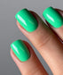 Luxio Soak-Off Gel Polish Cyber in 15ml bottle, opaque dark blue gel with smooth, glossy finish for nails