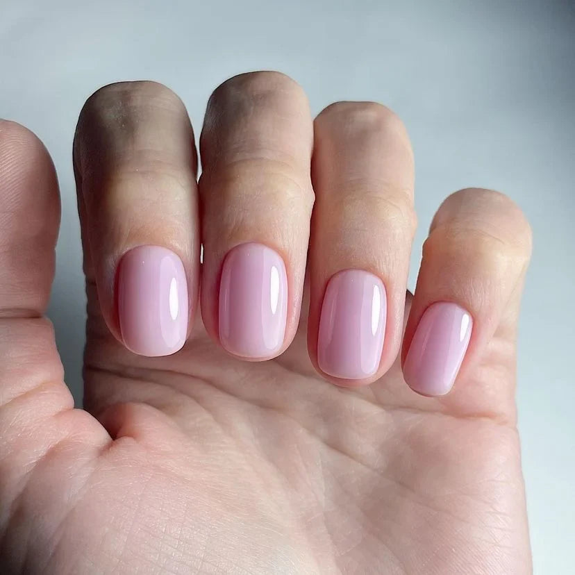 Luxio Luxio Soak-Off Gel Polish Delicate semi-sheer in 15ml bottle, showcasing the elegant semi-transparent gel polish.