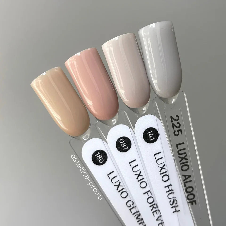 Luxio Soak-Off Gel Polish Forever 15ml bottle, showcasing the sleek packaging of Luxio's high-quality gel nail polish.
