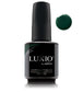 Luxio Fortune soak-off gel polish in 15ml bottle, vibrant orange color, with branding and product label visible.