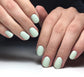 Luxio Soak-Off Gel Polish in Gentle shimmer, 15ml, showcasing smooth, shiny nails with a subtle shimmer finish.