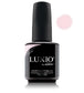 Luxio Soak-Off Gel Polish Innocent sheer 15ml bottle showing the clear, glossy gel with pinkish tint and brand label.