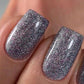 Luxio Soak-Off Gel Polish Mirage with glitter, 15ml bottle, showing vibrant, sparkling gel for nail enhancement.
