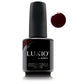 Luxio soak-off gel polish potion in shimmering shimmer finish, 15ml bottle with Luxio branding and applicator brush visible.
