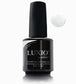 Luxio gel polish bottle featuring glitter finish, 15ml size, with the Luxio brand label and colorful, sparkly nail polish inside