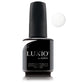 Luxio Soak-Off Gel Polish in Pure White, 15ml bottle, featuring a smooth, white gel finish for professional nail art and manicure.