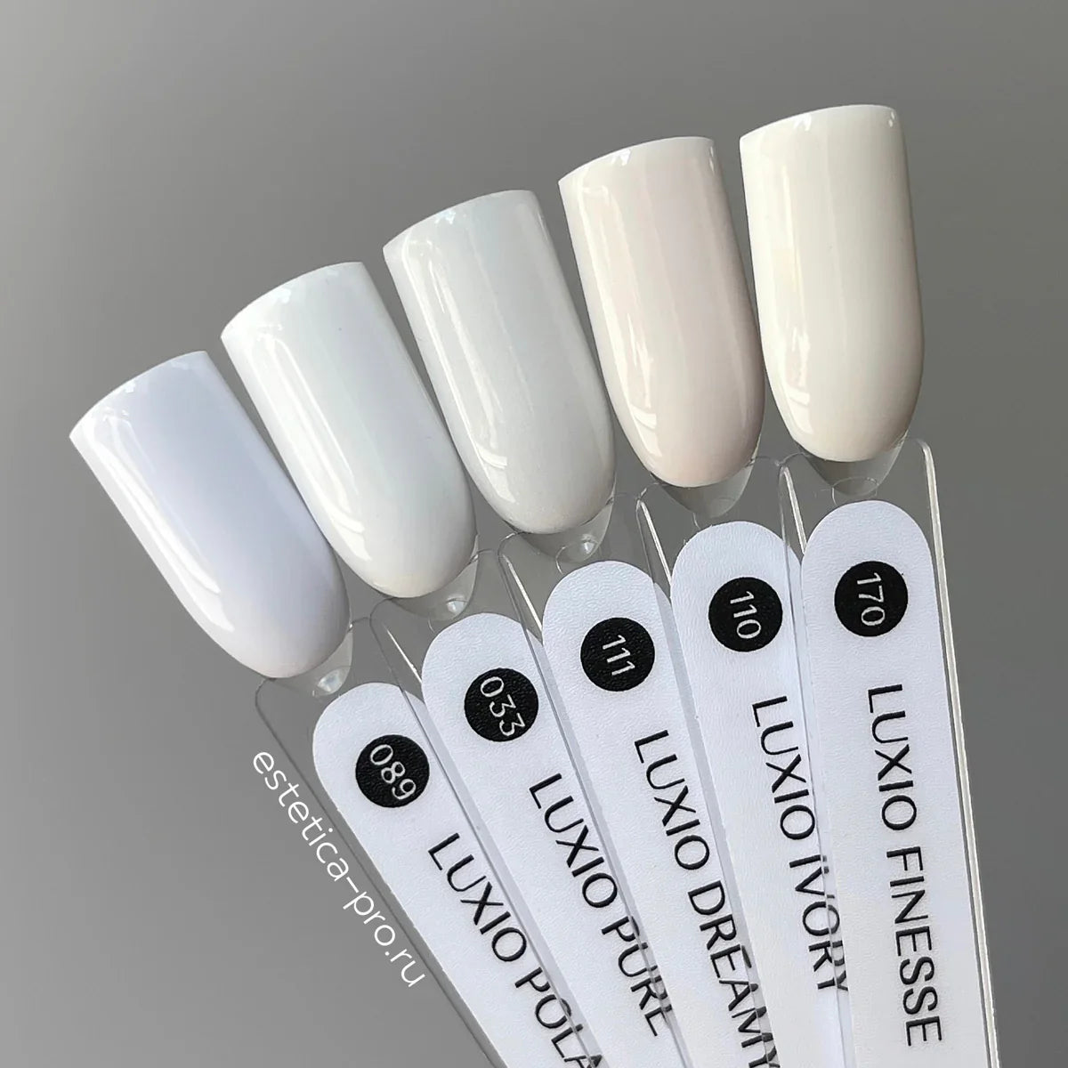 Luxio Soak-Off Gel Polish in Polar 4, 15ml bottle, featuring a vibrant, glossy finish for professional nail art and manicure looks.