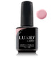 Luxio Soak-Off Gel Polish in Restrain 15ml bottle, featuring a sleek black cap and clear glass container, showcasing the product label.