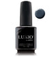 Luxio Soak-Off Gel Polish in Shadow color, 15ml bottle, showcasing the dark, smoky gel with a smooth, glossy finish.