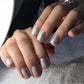 Luxio Soak-Off Gel Polish Silver glitter in 15ml bottle, featuring sparkling silver and glitter finish for nail art and manicure.