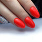 Luxio Soak-Off Gel Polish Smoulder in 15ml bottle, vibrant bright color, Luxio brand, shown in close-up on a neutral background.