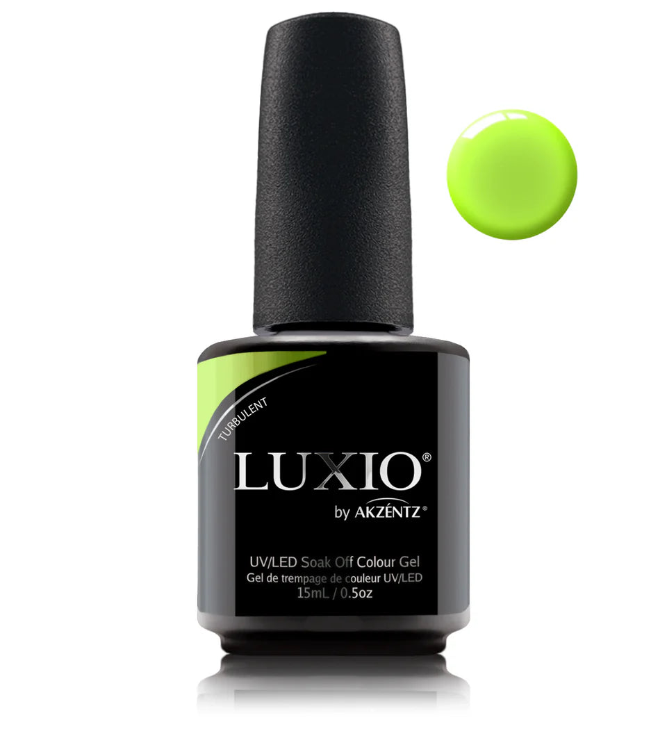 Luxio Luxio Soak-Off Gel Polish in Turbulent 15ml, vibrant gel nail polish for professional manicures and at-home use