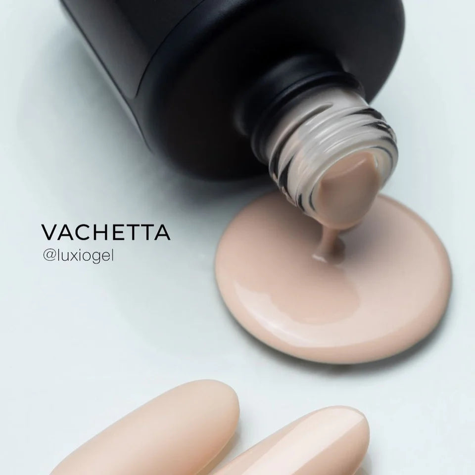 Luxio Luxio Soak-Off Gel Polish Vachetta semi-sheer 15ml, a natural, semi-transparent gel nail polish in a sleek 15ml bottle.