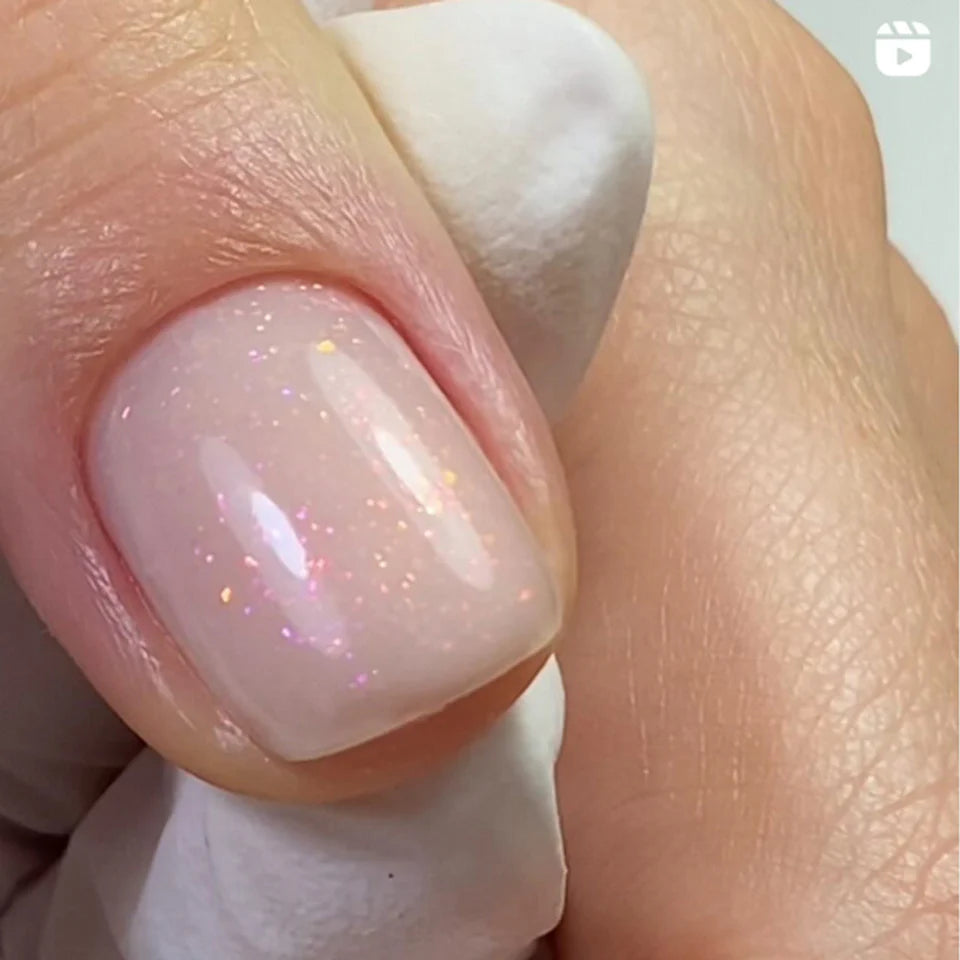 Luxio Gel Polish Luxio Soak-Off Gel Polish Veil (Sparkle) 15ml with shimmering, sparkling finish, ideal for bridal nail looks