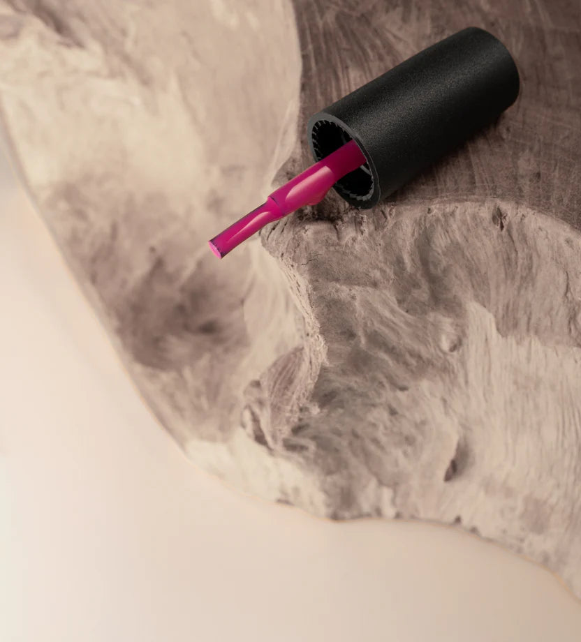 Close-up of Luxio Soak-Off Gel Polish Vitality 15ml bottle with brush applicator for luxurious gel nails.