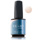 Luxio UV/LED Soak Off Build Almond nail gel in 15ml jar, showcasing smooth, almond-shaped nails with glossy finish.