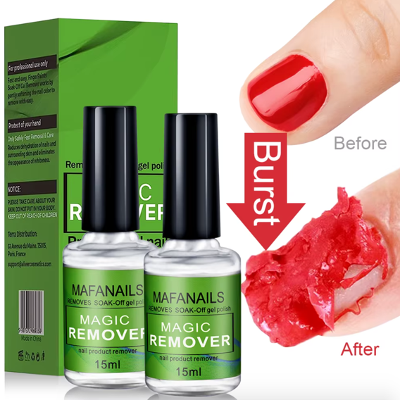 UNS Magic Gel Polish Remover for quick soak-off gel removal, a professional nail tool for easy gel polish removal.