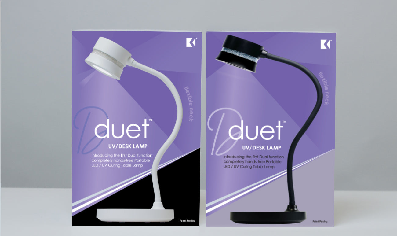 Manipro Glo Duet Portable LED/UV Curing Table Lamp (White) - Universal Nail Supplies