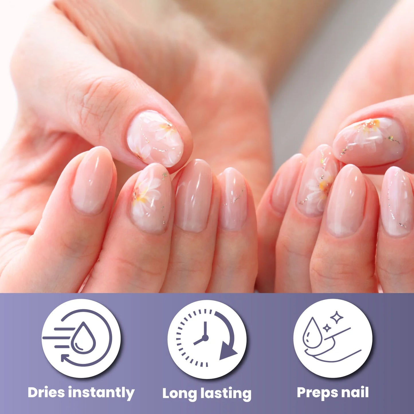 Seche Mia Secret Nail Prep 0.5 oz bottle, used to prepare nails for polish application, with clear labeling and compact design.